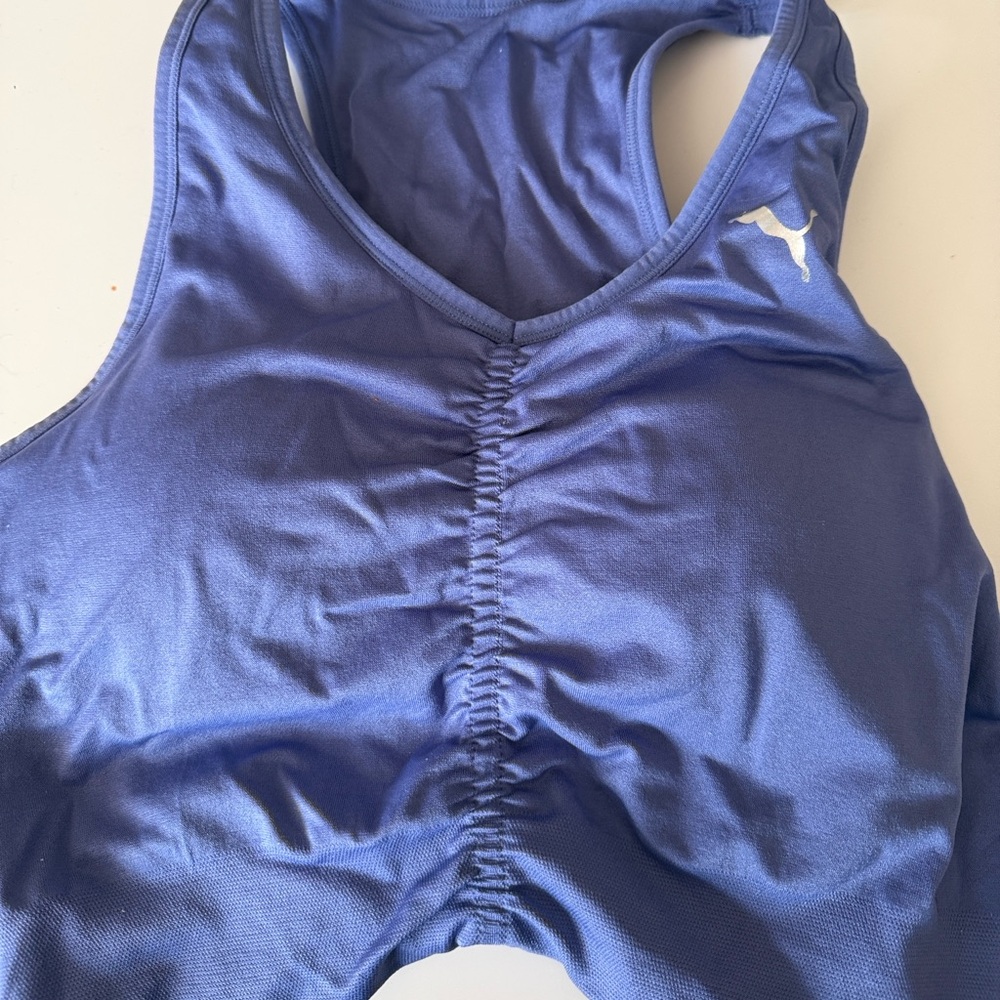 Puma Blue Performance Tank Top with Bra